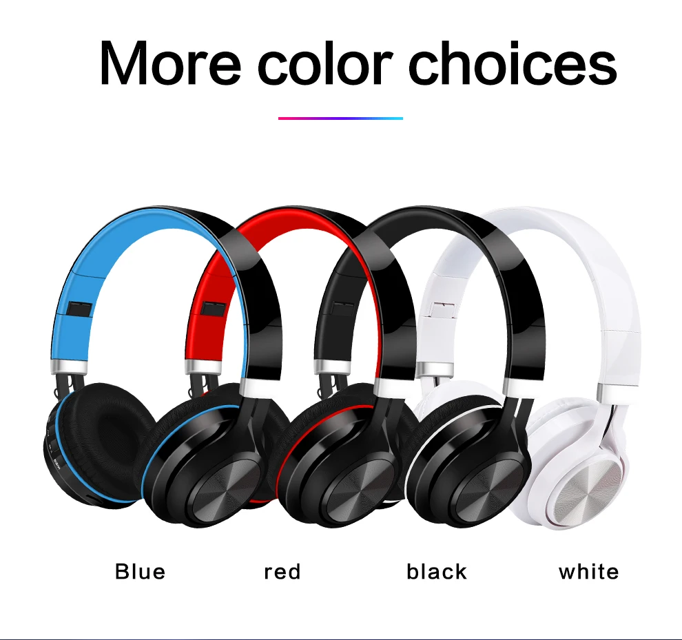Bluetooth гарнитура с глубоким басом, складные наушники для домашнего кинотеатра, гарнитура для компьютера, ПК, MP3, музыка для iPhone, Xiaomi, поддержка TF карты