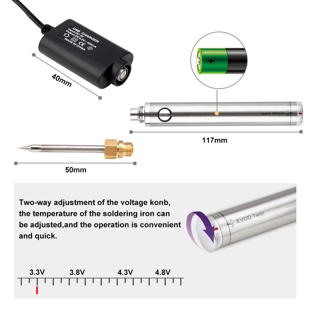 5V 8W Soldering Iron Wireless Charging With USB Mini Portable Battery Soldering Iron Welding Tool Welding Pen