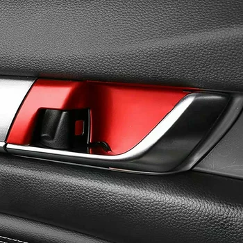

Durable And Practical Red Inner Door Handle Bowl Cover Trim Interior Decor For Honda Accord 2018 2019