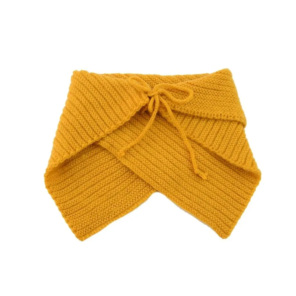 Милый детский вязаный хлопковый теплый шарф-шаль с треугольным воротником зимний подарок - Цвет: 8