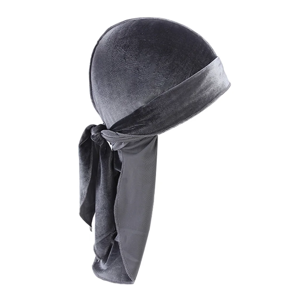 Новый материал мужской бархатный головной убор Durags Бандана тюрбан ДУ тряпичный