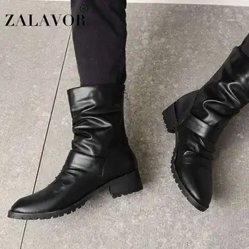 

ZALAVOR Plus Size 34-52 2020 Women New Winter Ankle Boots Female Office Lady Warm Fur Short Boots Casual Sexy Shoes Woman