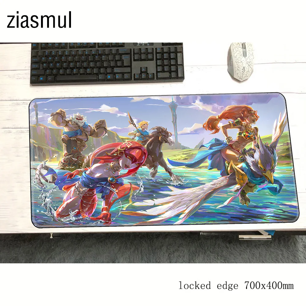 Zelda padmouse 700x400x3 мм игровой коврик для мыши с обработанным краем большой коврик для мыши геймер компьютерный стол высококлассный коврик notbook mousemate pc