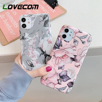 

LOVECOM Vintage Pressed Flower Phone Case For iPhone 11 Pro Max XR XS Max 7 8 6 6S Plus X Matte Soft IMD Back Cover Coque Gift