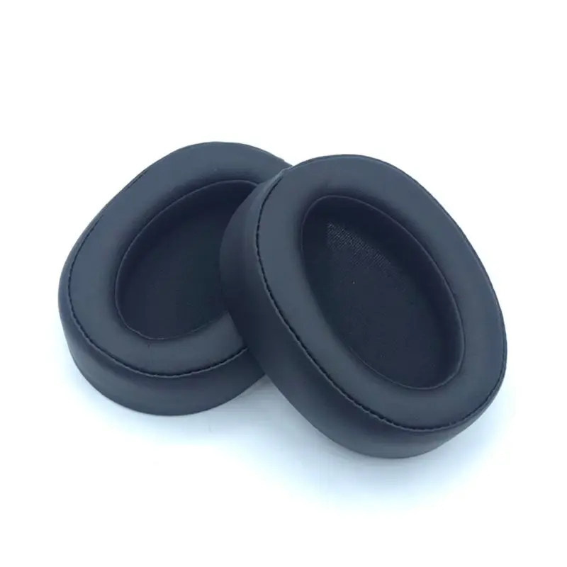 Кожаные наушники, амбушюры для SONY MDR-100AAP 100A H600A, вкладыши для наушников, пенные подушечки, губчатые Чехлы QX2B - Цвет: Черный