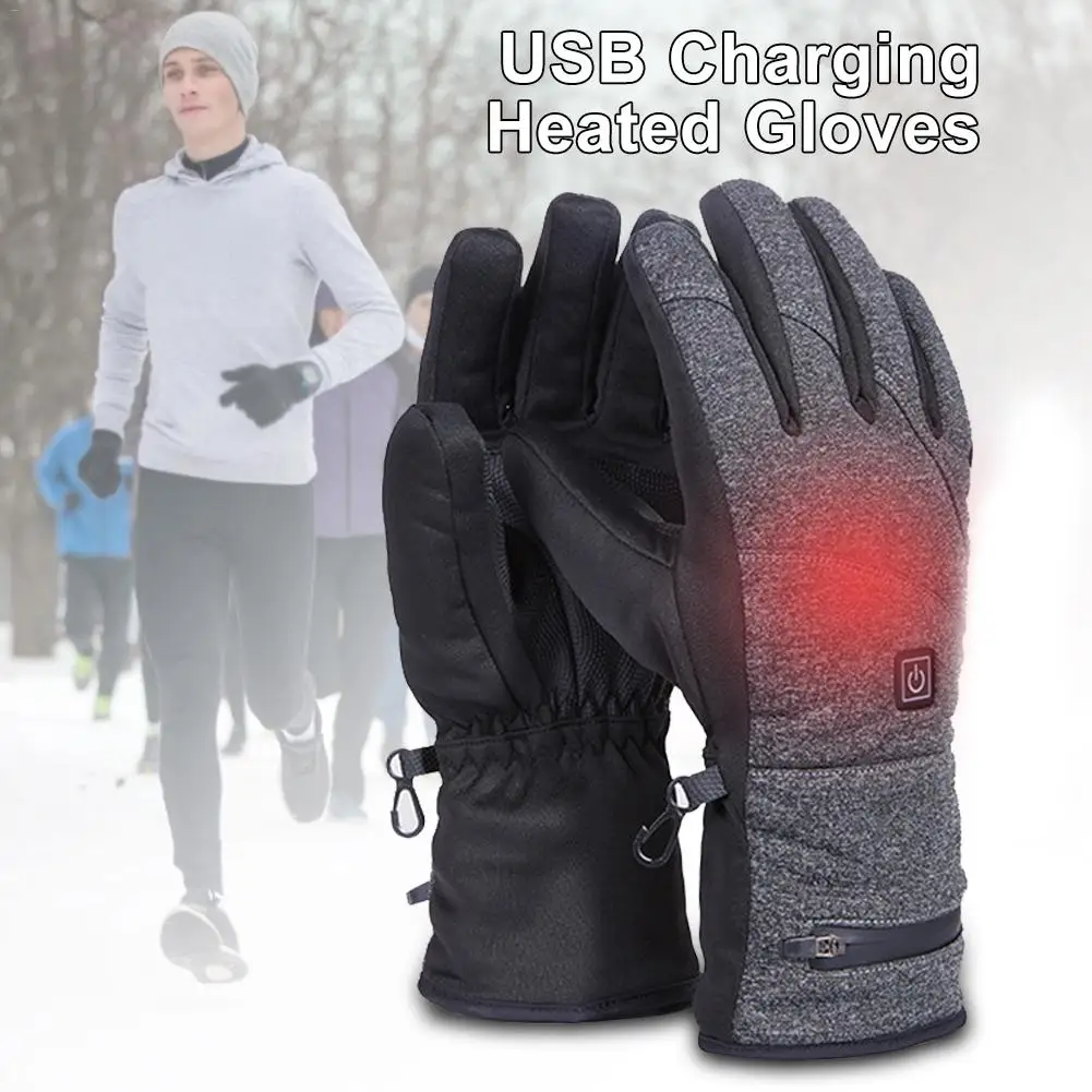 

Winter Li-ion Battery USB Hand Warmer Electric Thermal Heating Battery Powered Heated Gloves ForWomen Motorcycle Ski Gloves