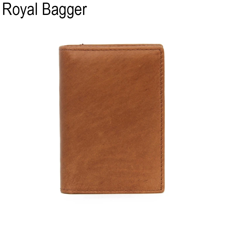 

Royal Bagger Card Clip Holder Wallet For Men Genuine Cow Leather New Multi-Card Position Multifunction Case Card Holder Coin