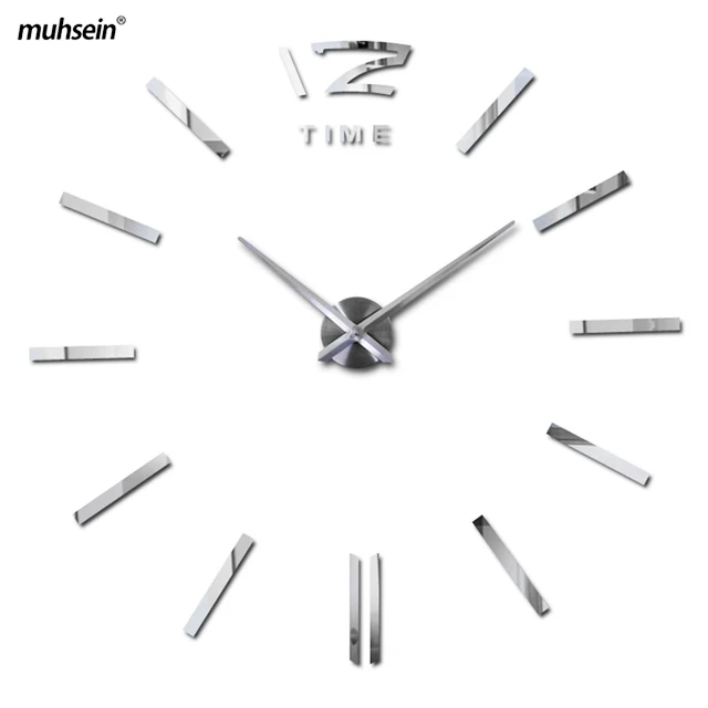 Muhsein New Wall Clock Home Decor Mute Clock Large Size DIY Wall Sticker Clock Numerals Quartz Watch For Gift Free Shipping 