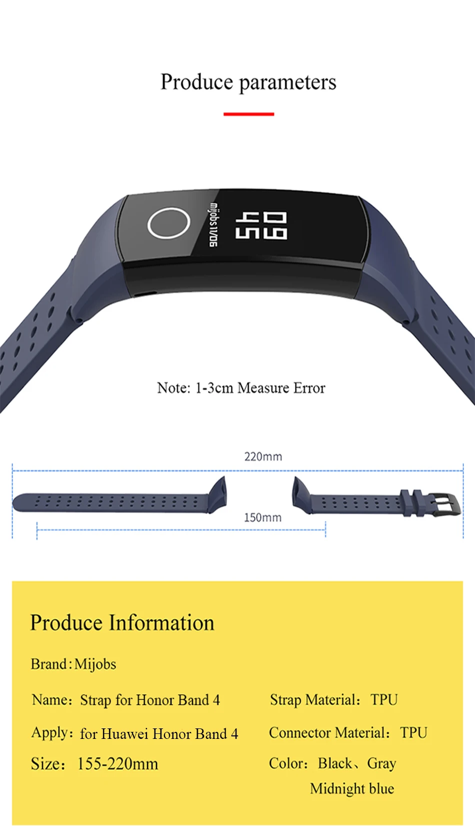Mijobs силиконовый спортивный honor Band 4 ремешок для huawei honor Band 4 браслет correa honor band 4