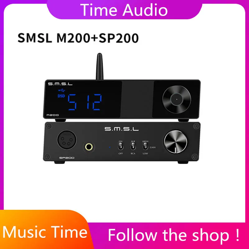 SMSL M200 + SP200 Bluetooth DAC 5 0 декодер AK4497EQ с поддержкой 32 бит/768 кГц DSD512 дистанционным