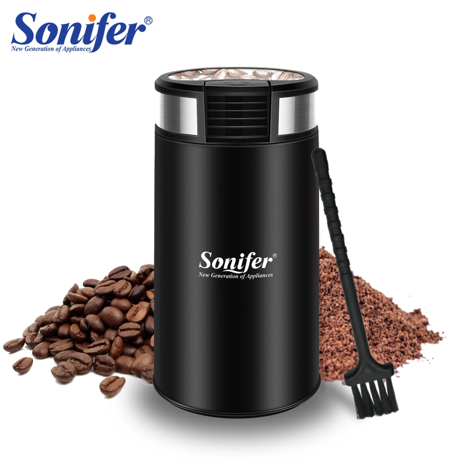 Электрическая мини кофемолка Sonifer 220 В из нержавеющей стали|Кофемолки| |