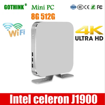 

GOTHINK mini pc Intel celeron J1900 Quad-core 1.99Ghz frequency support WIN7/8/10 LINUX system 2G 16G 300M WiFI HDMI pock