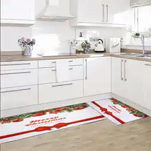 Рождественский коврик для ванной комнаты, спальни, коврик на кухню, нескользящий пол, дверной коврик, подарок, украшение дома, дышащие, изысканные ковры