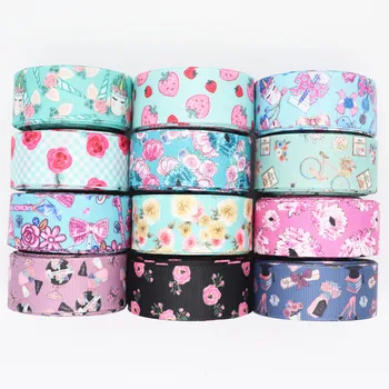 

10 Yards 1'' 25MM Flowers /Fields And Gardens Printed Grosgrain Ribbons For Hair Bows DIY Handmade Materials Y2020051504