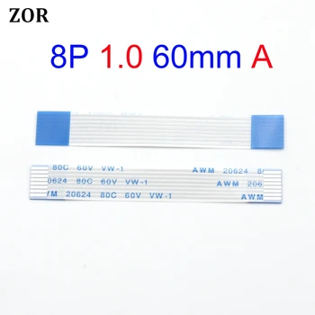 

100pcs 8pin New FFC FPC flat flexible cable 1.0mm pitch 8 pin A Forward Length 60mm Width 6mm 8p Ribbon Flex Cable