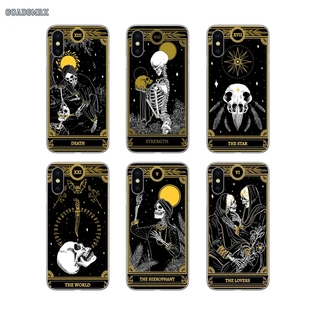

Luxury Black The Marigold Tarot Soft Cases Cover For Huawei Mate 7 8 9 10 Pro 20 Lite Y3 Y5 Y6 II Y7 Prime Y9 GR5 2017 2018 2019