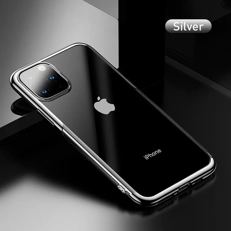 Baseus Full Cover Protetion for iPhone 11Case New Cover for iPhone 11 Pro Max Phone Case Clear Capa Coque Back Phone Cover Case - Цвет: Silver