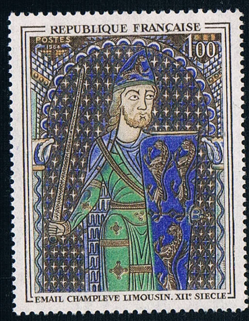 FR3007 Французский штамп 1964 художественная серия Joffrey Валье Белл IV эмалевая