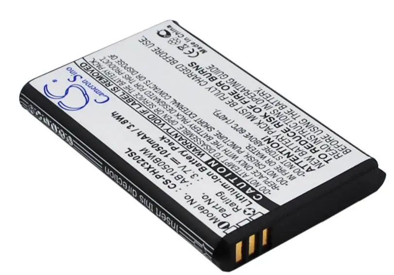 Cameron sino 1050 мАч аккумулятор для Philips Xenium 312 320X186 AB1050BWM мобильный, смартфон, Батарея