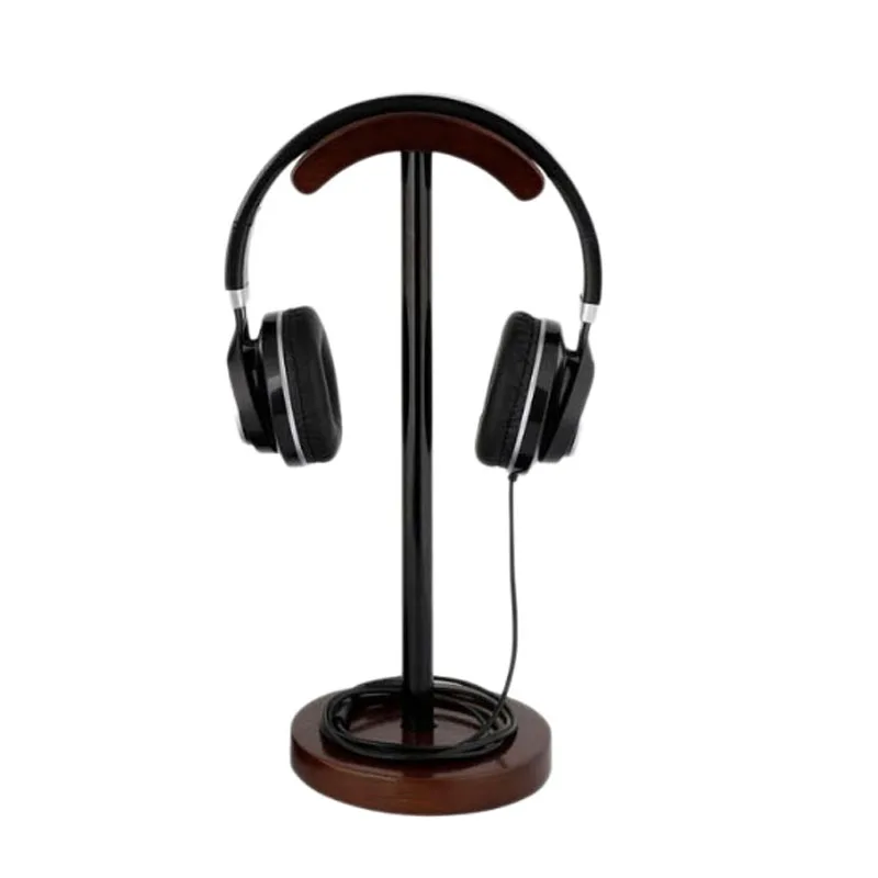 Wooden Headphone Earphone Headset Stand Hanger Bracket Desk Display Shelf Rack Holder Earphone Accessories Home Office
