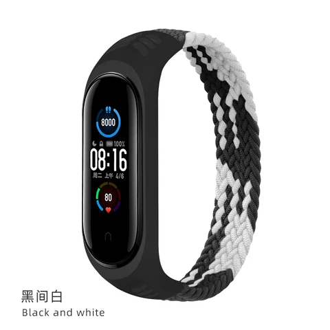 for Mi band 5 Strap Nylon Braided Solo Loop pulseira bracelet Miband 6 5 4 3 NFC strap