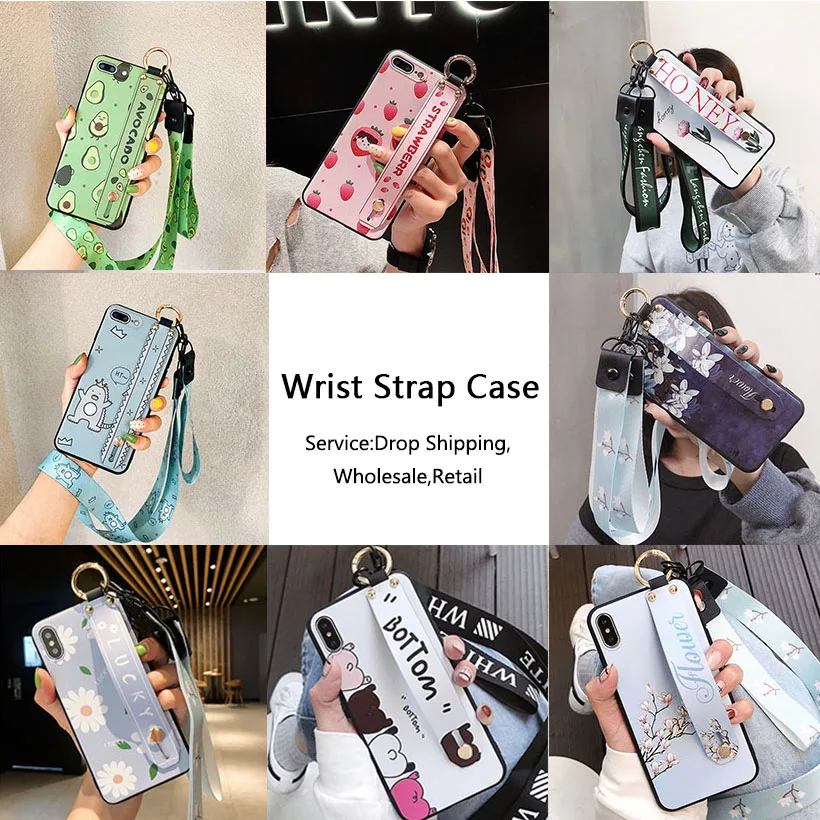 

Wrist Strap Phone Case for Huawei Honor 10 9i 8x 20 Play P30 P20 Pro Mate 20 Lite Nova 4 3 3i 3E 4E Mate 9 mate10 pro View Cover