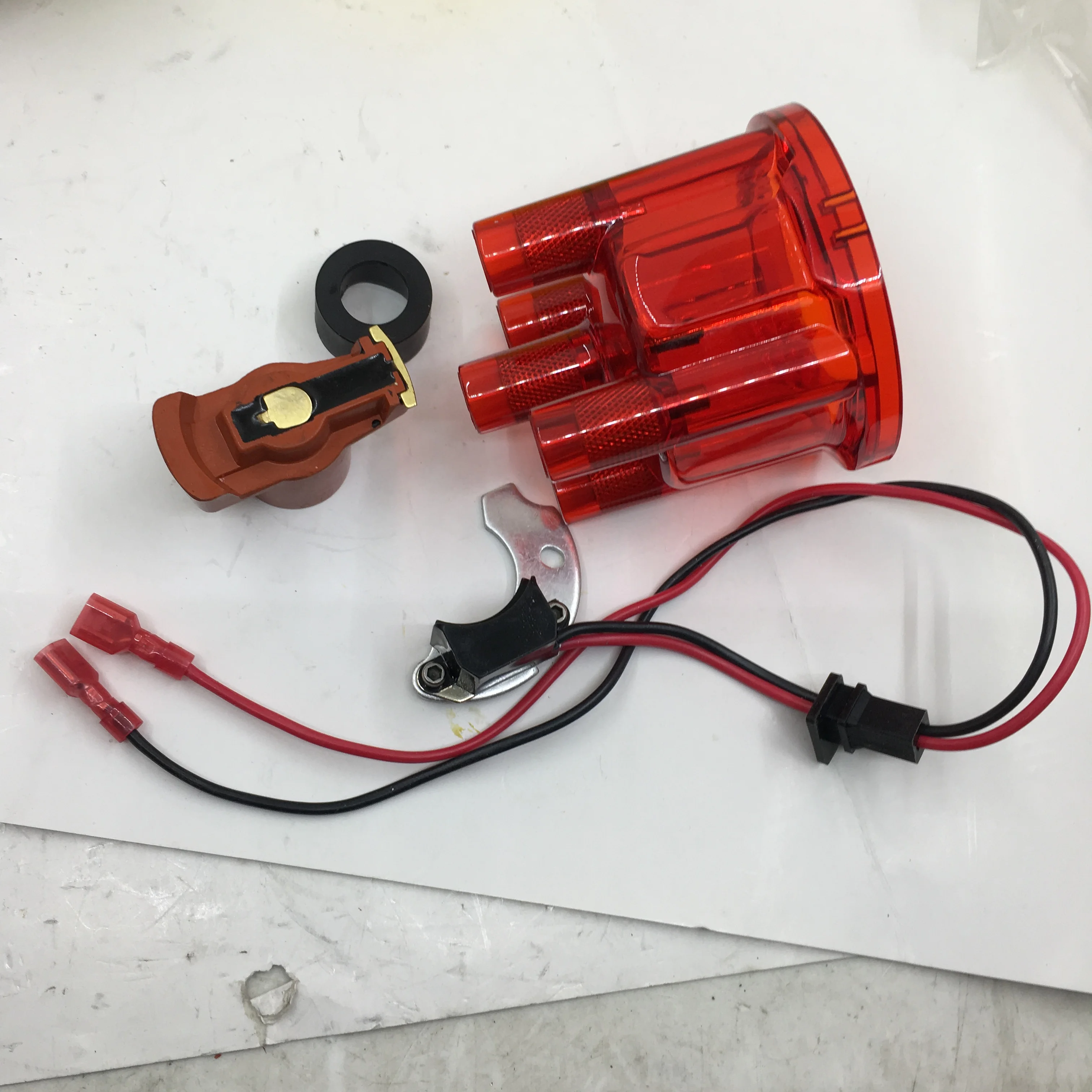 SherryBerg electrical Electronic Ignition kit JFU4 Distributor red color Cap & Rotor for Ford Pinto for bosch distributor EMPI