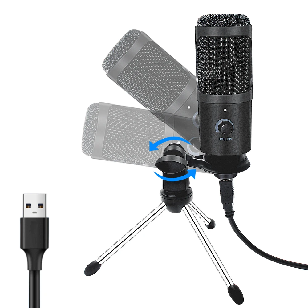 do computador com suporte do microfone do