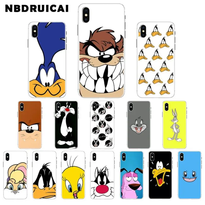 NBDRUICAI looney tunes TPU Мягкий силиконовый чехол для телефона iPhone 11 pro XS MAX 8 7 6 6S Plus X 5 5S SE XR |