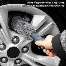 

Car Wheel Cleaning Brush Tool Tire Washing Clean Soft Bristle Cleaner Black Easy To Cleaning Rims Spokes Wheel Barrel