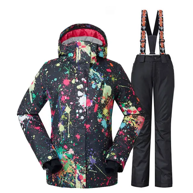 US $131.00 Fashion GS Womens Snow Suit sets 10K waterproof windproof outdoor sports wear snowboarding Costume