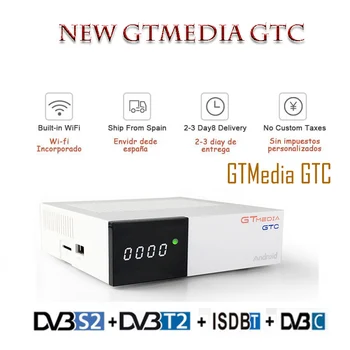 

Gtmedia GTC 4K Android tv box DVB-C Cable Youtube DVB-S2 DVB-T2 Bluetooth 4.0 Receptor Satellite receiver Tv Tuner Biss VU