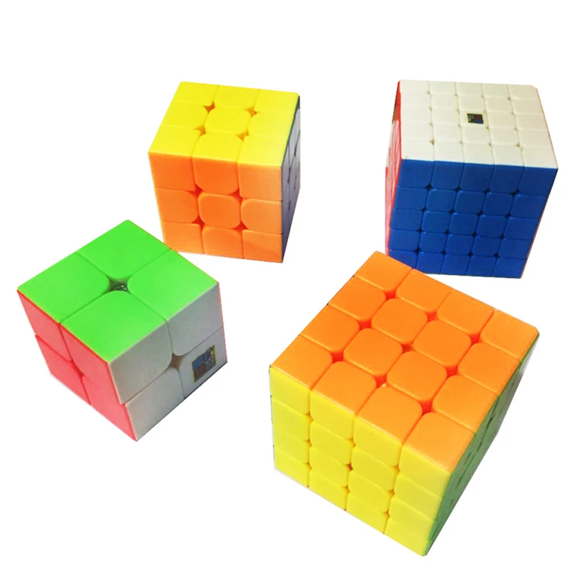 Moyu MofangJiaoshi, 2x2, 3x3, 4x4, 5x5, набор магических кубиков для соревнований, 4 шт., кубики-пазлы для детей