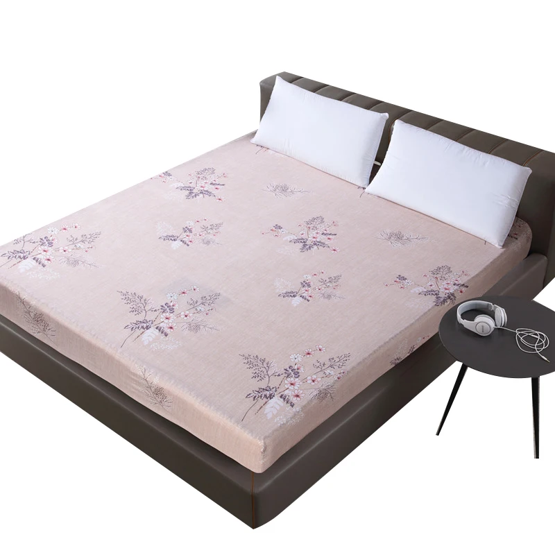 

Mattress Cover Waterproof Printing Bed Waterproof Mattress Protector Pad Fitted Sheet Separated Water Bed Linens with Elastic