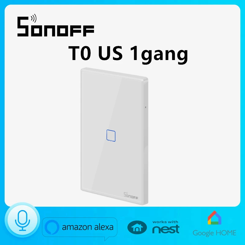 SONOFF T0US 1C Умный дом Wifi/приложение пульт дистанционного управления стеклянная