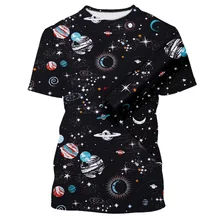

Jumeast Men Women T-Shirt Oversized Male Female Streetwear Starry Sky Stars Moon Short Sleeve T Shirt Sport Pullover Tops Tees