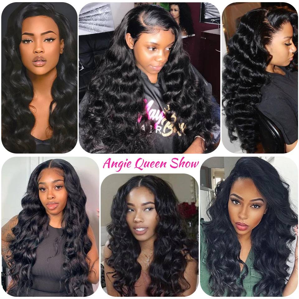 Peruca com o Cabelo do Bebê Fechamento do Laço Perucas de Cabelo Humano para Mulher Angie Rainha Solta Onda Profunda 4x4 Peruca Brasileira Remy Cabelo 180 Densidade 10 Cheap Apliques com cabelo humano