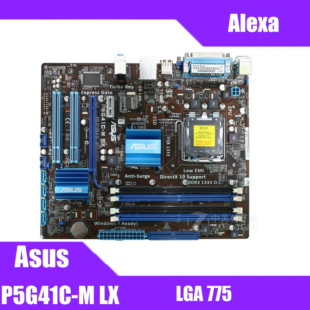 

Asus P5G41C-M LX Desktop Motherboard G41 Socket LGA 775 Q8200 Q8300 DDR2/3 8G u ATX UEFI BIOS Original Used Mainboard On Sale