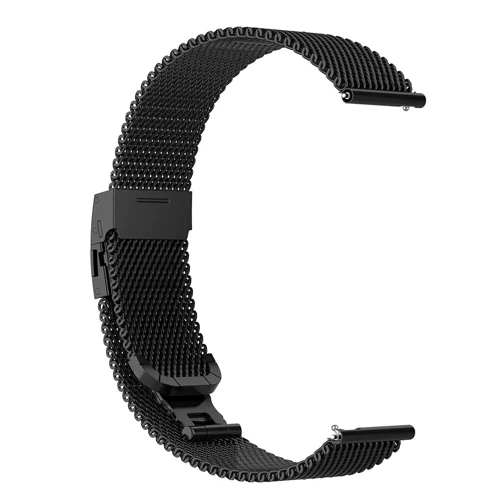 Black Ремешок с пряжкой для часов из нержавеющей стали ремешок для Xiaomi Band для Huami Band Amazfit Bip BIT Lite Youth Smart Watch - Цвет: Black