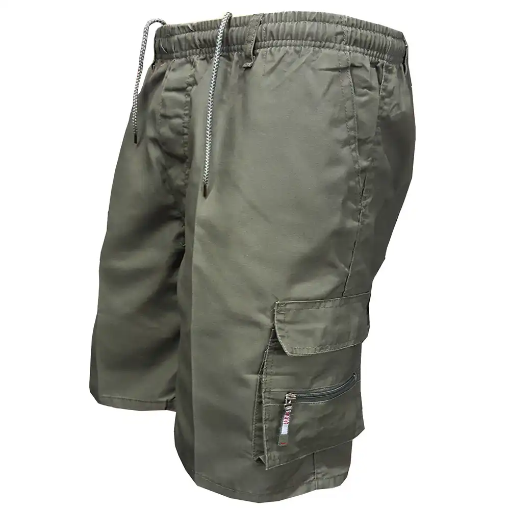 mens cargo shorts with drawstring waist
