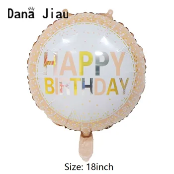 

DANAJIAU 18 INCH GIRL ORANGE HAPPY BIRTHDAY PARTY FOIL HELIUM FLY BALLOON RAINBOW LETTER 1TH BABY SHOWER DECORATION TOOL BALLONS