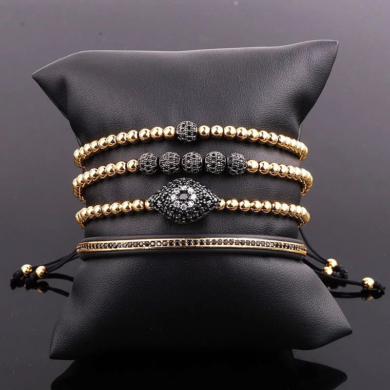 Classic Anil Arjandas Design Stainless Steel Beads CZ Pave Eye