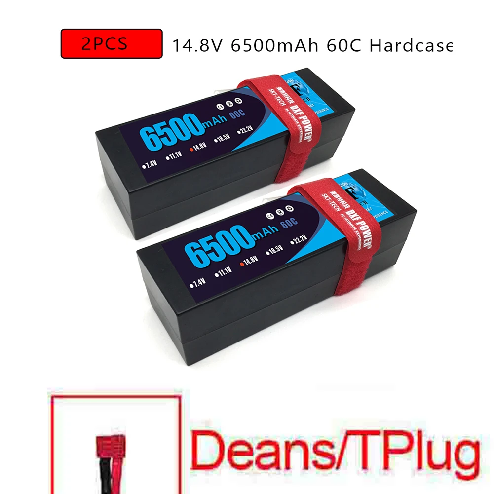 DXF 7,4 V 14,8 V 2S 4S 6500mAh 5200mAh 50C 60C Max 100C 120C LiPo аккумулятор 2S 4S HardCase для 1/8 1/10 RC модель автомобиля Slash Emaxx - Цвет: 2PCS4S6500HARDDEAN