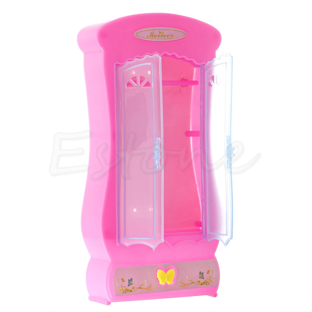 1 шт. розовый шкаф гардероб для куклы Барби Девушки игрушки принцесса мебель для спальни Q6PD