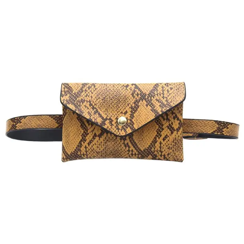Light Brown Модные сумки-мессенджеры из искусственной кожи на ремне, женские сумки на пояс, дорожные нагрудные сумки со змеиным принтом, сумка для денег для телефона - Цвет: Light Brown