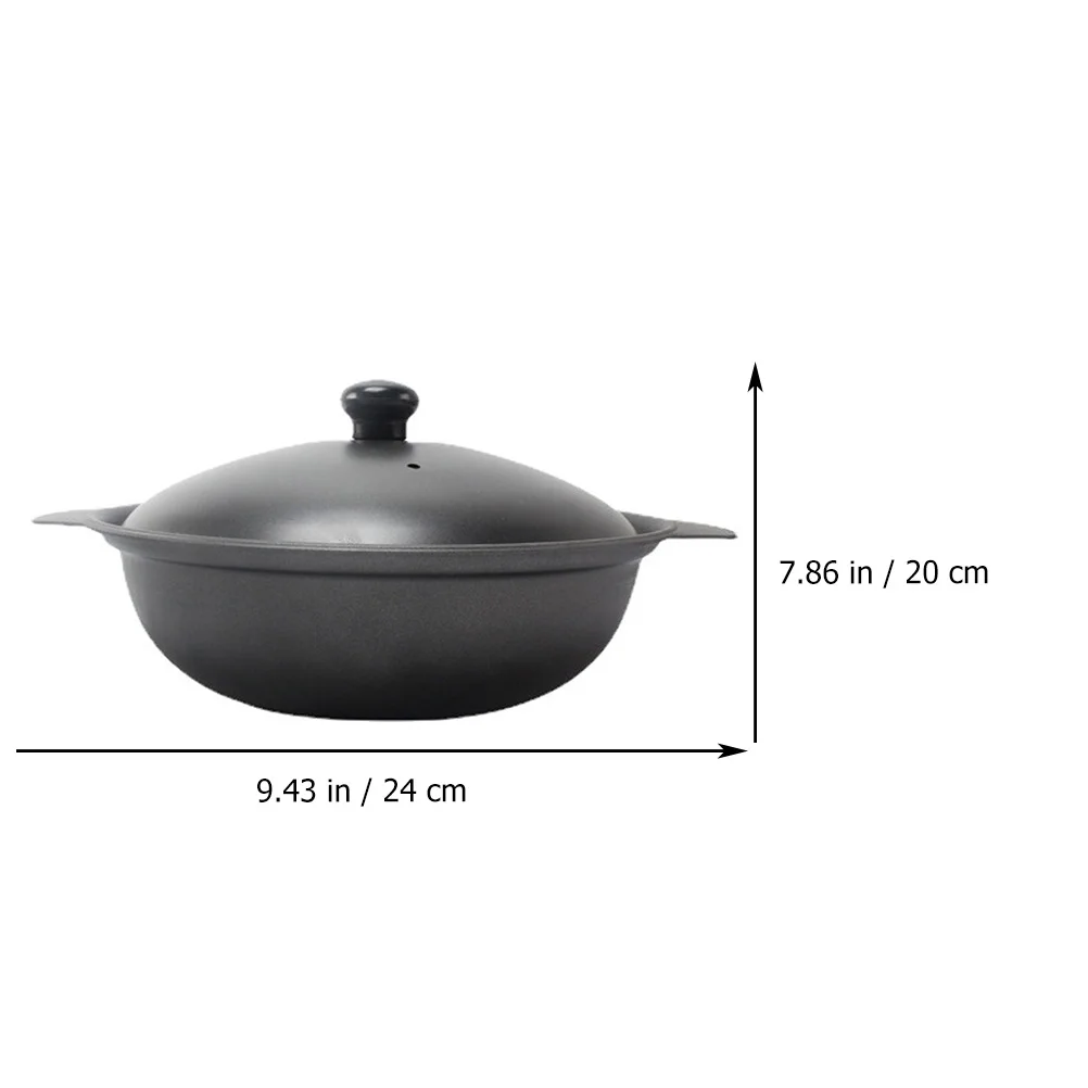 Cooking Pan Lid, Pot Iron Cast, Casserole, Oven Pan, Clay, Aluminum, Ceramic, Soup, Stew, Chicken, Rice, Shabu