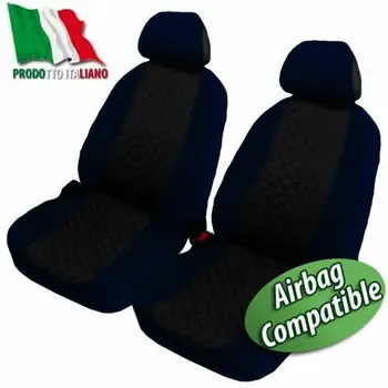 

COPRISEDILI AUTO 2 POSTI FODERE BICOLORE NERO-BLU SCURO COPPIA ANTERIORE