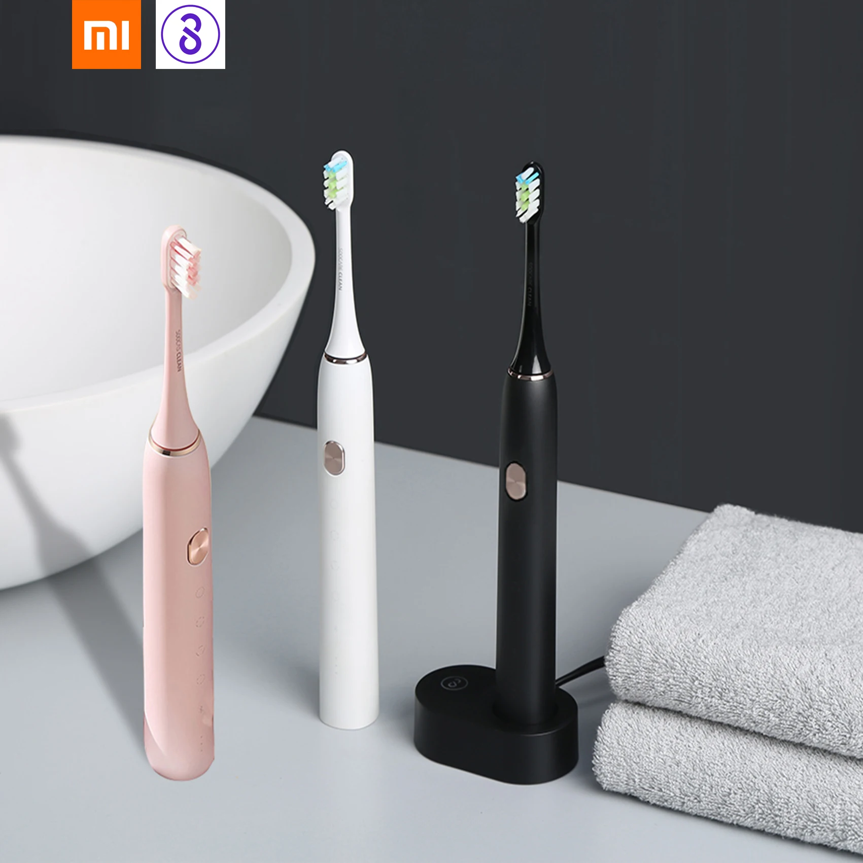 

Xiaomi Soocas X3 Electric Sonic Toothbrush USB Rechargeable Ultrasonic Automatic Tooth Brush IPX7 Waterproof for Oral Care 2pcs
