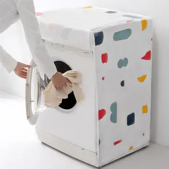 

2pcs Anti-Dust Waterproof Washing Machine Cover Geometrical+Floral Patterns