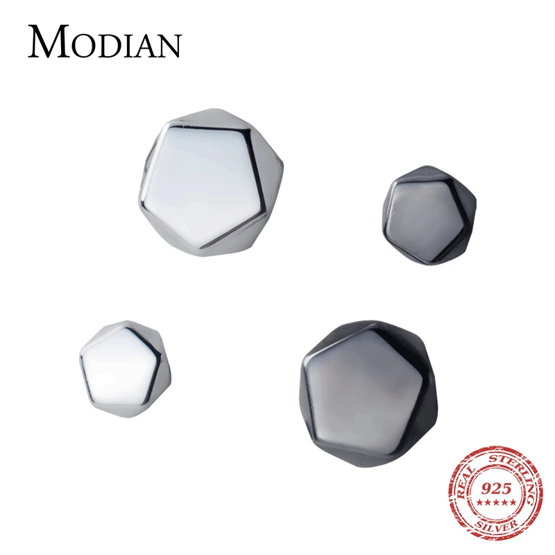 Modian, трендовые Необычные модные серьги, 925 пробы, серебряные крошечные простые серьги-гвоздики для женщин, серебряные ювелирные изделия, подарок